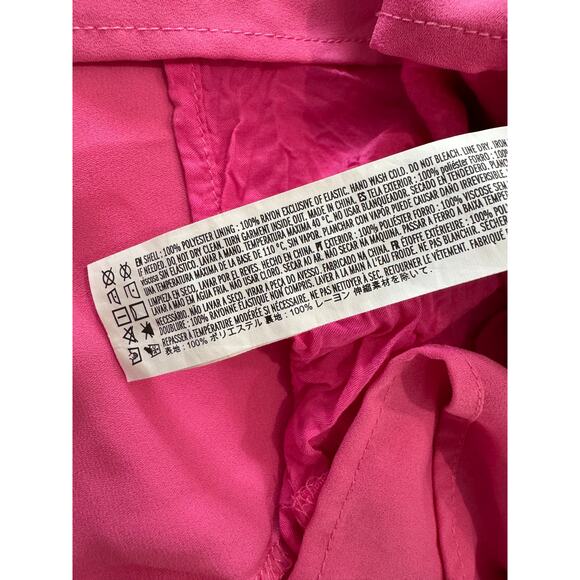 Forever 21 Magenta Cami Milkmaid Mini Dress Straight Neckline Split Hem Size Med - Picture 6 of 6